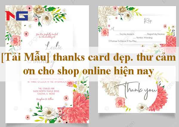 [Tải Mẫu] thanks card đẹp. thư cảm ơn cho shop online hiện nay