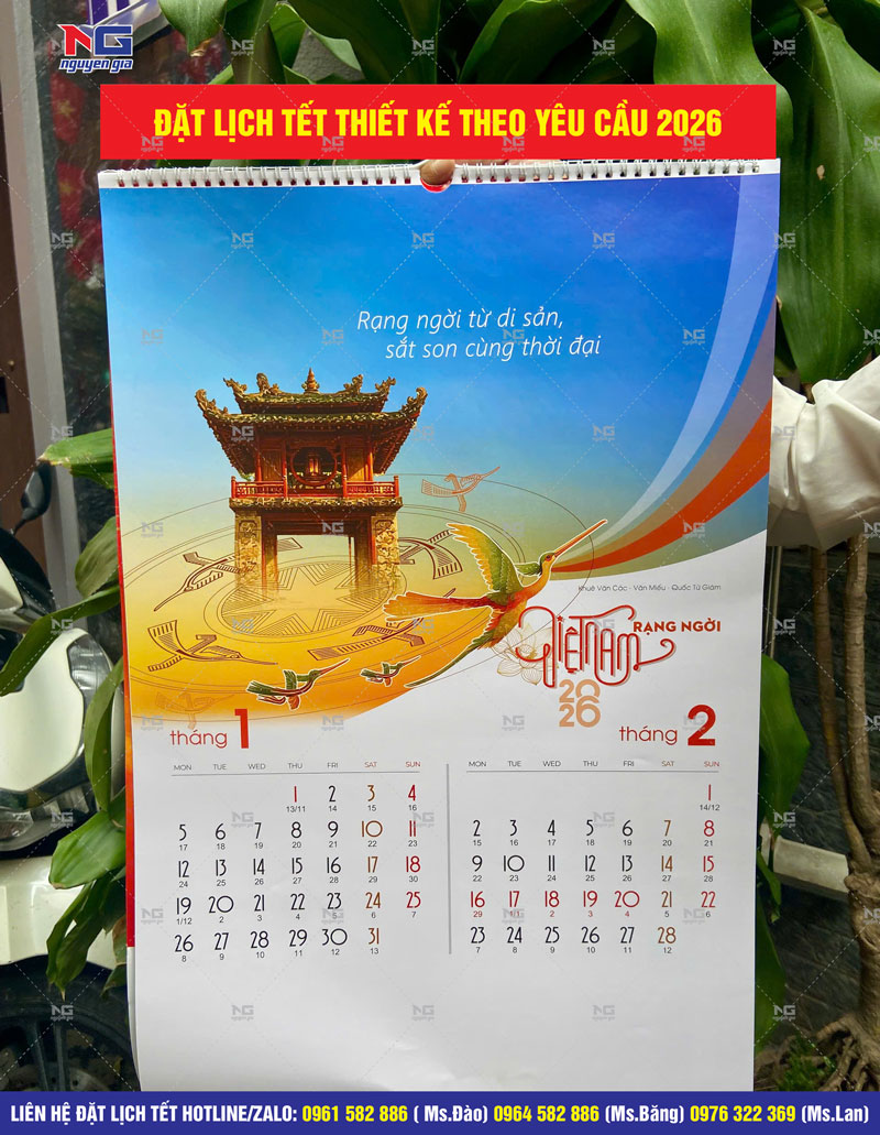 mẫu lịch tết treo tường thực tế