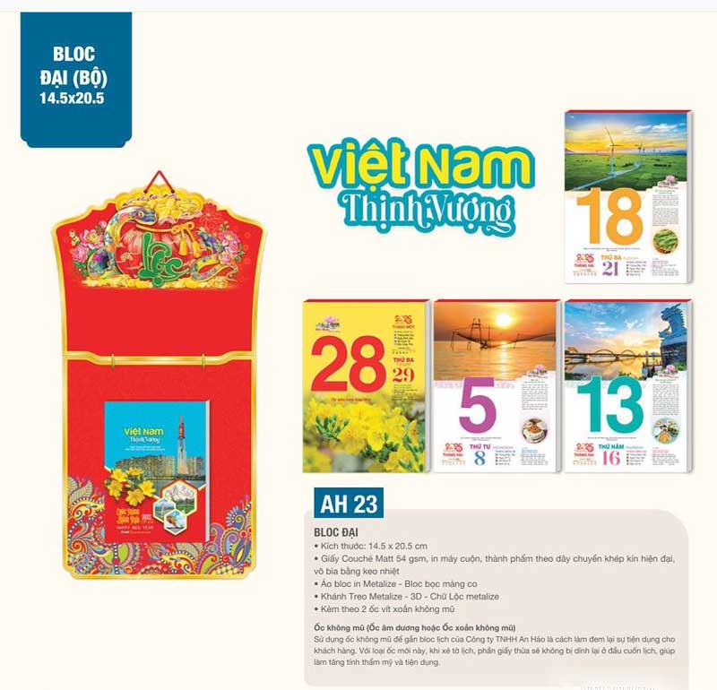 Mẫu bloc đại Ah 23 đẹp