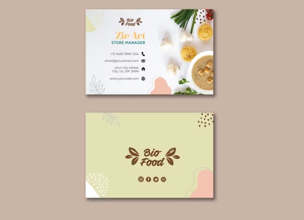 mẫu card visit nhà hàng