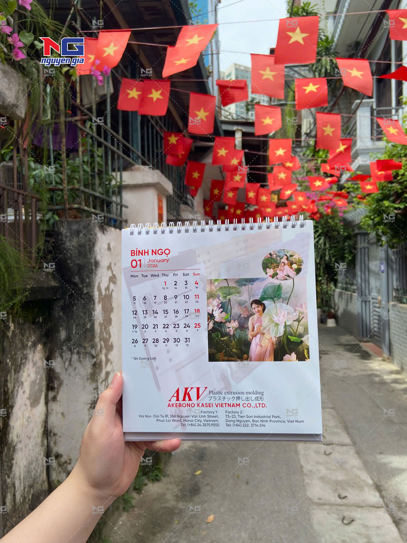 mẫu lịch bàn đẹp