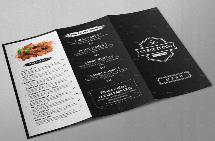 mẫu menu nhà hàng